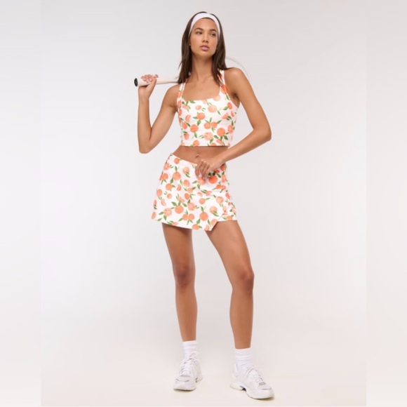 🍊 YPB sculptLUX Strappy-Back Crop Tank Oranges Abercrombie & Fitch XS NWT - Picture 8 of 9